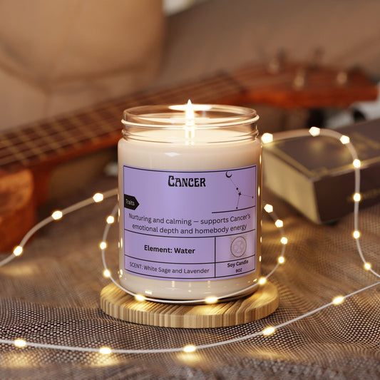 Cancer Zodiac Scented Soy CandleHome Decor