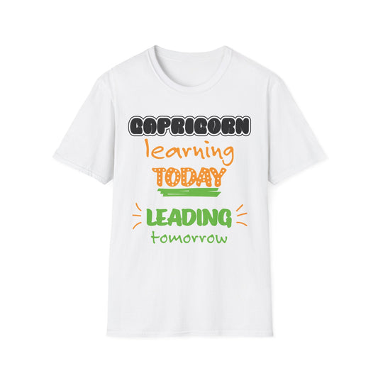 Capricorn Zodiac  learning today leading tomorrow Graphic cotton T-Shirt