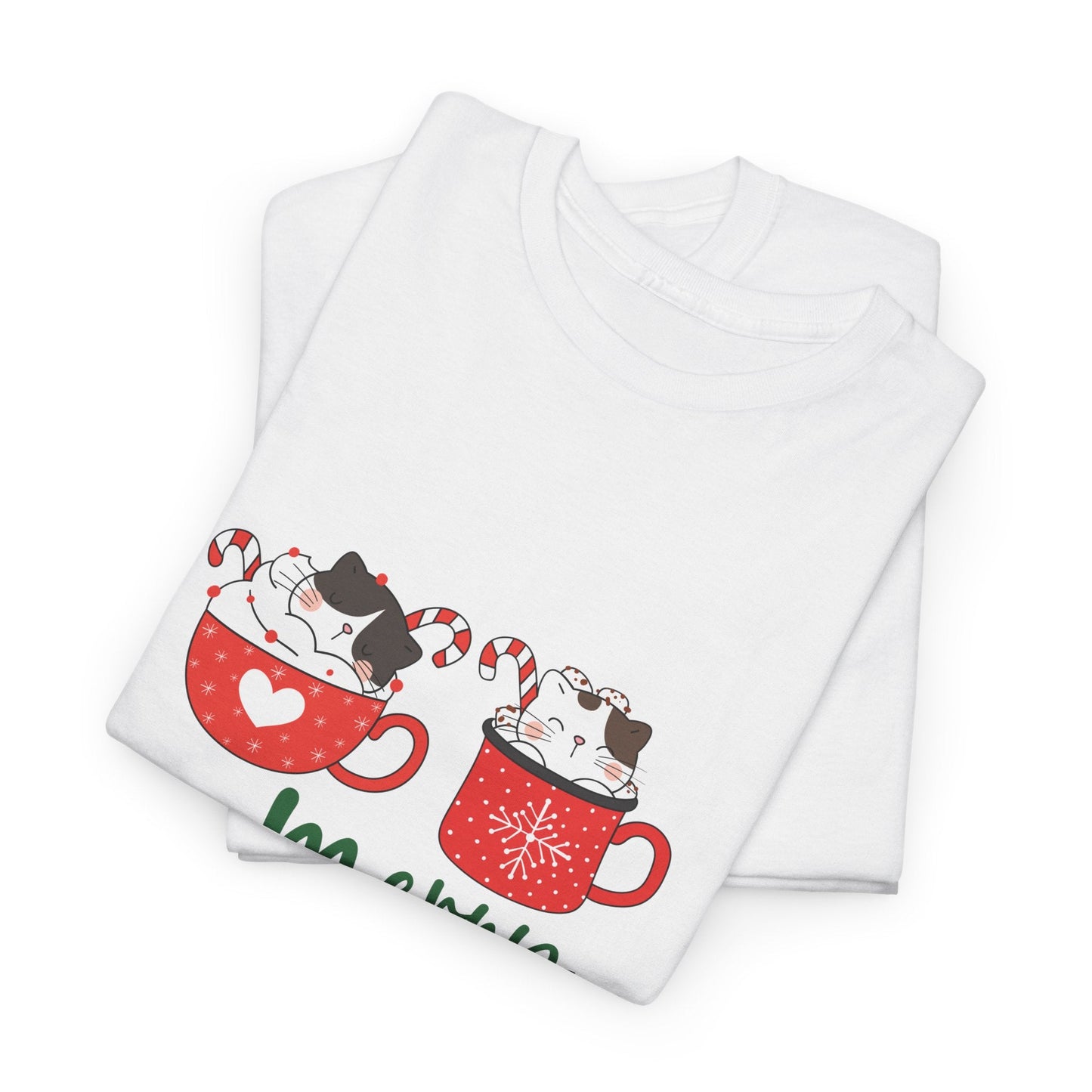 Cat Coffee Mug Unisex Tee - Merry Christmas ShirtT-Shirt