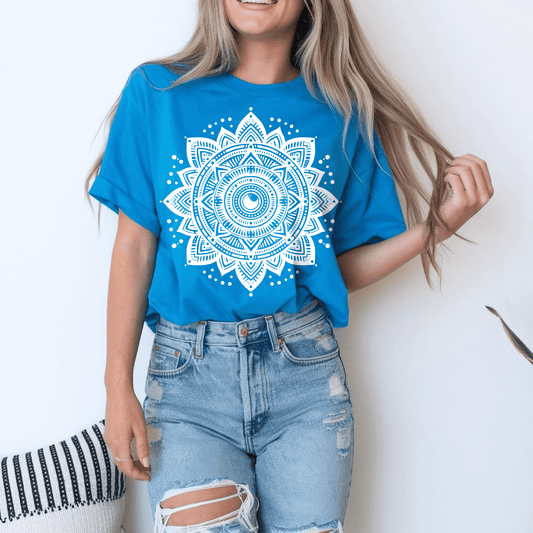 Celestial Mandela, Astrology zodiac Cotton T-shirtT-Shirt