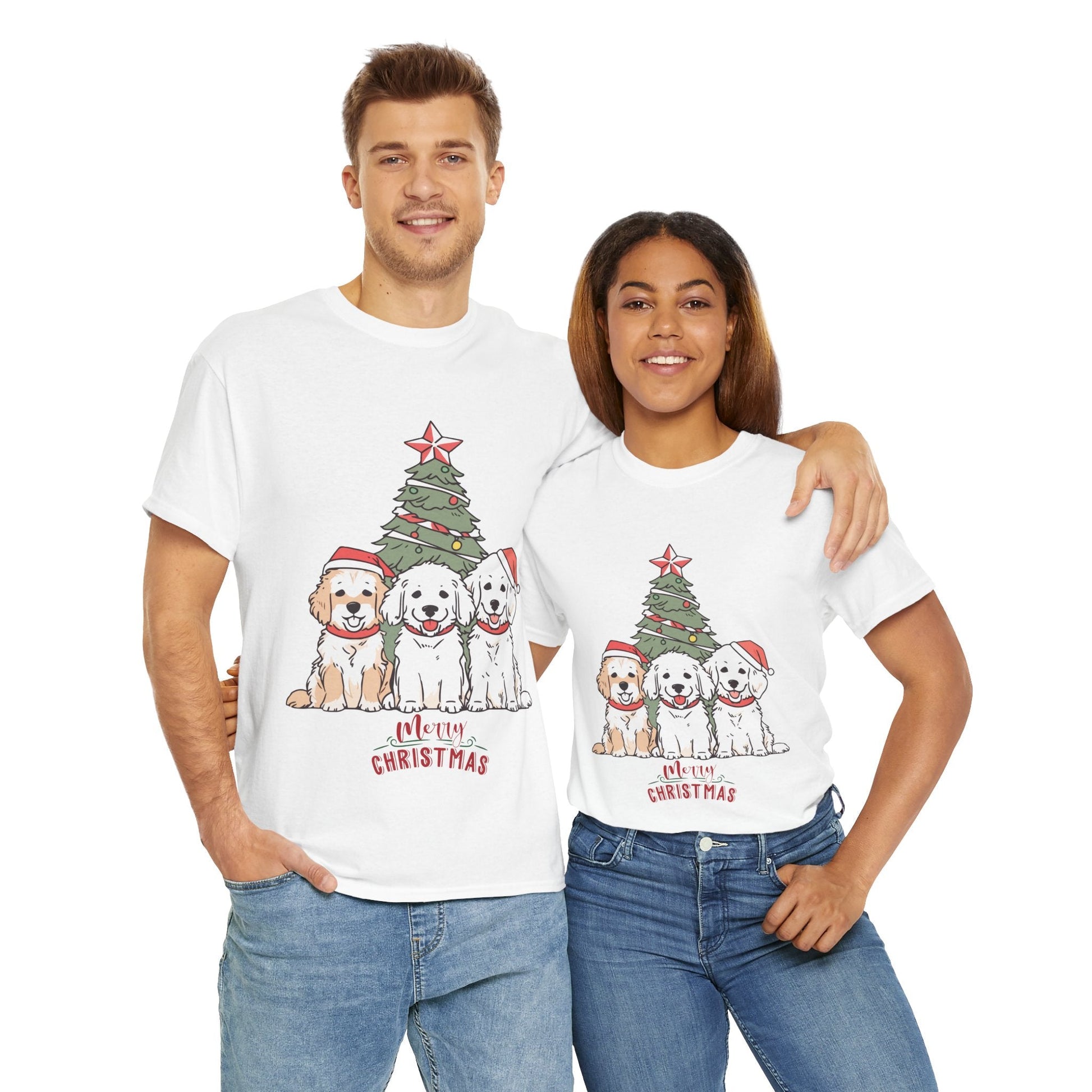 Christmas Dog shirt with Santa HatT-Shirt