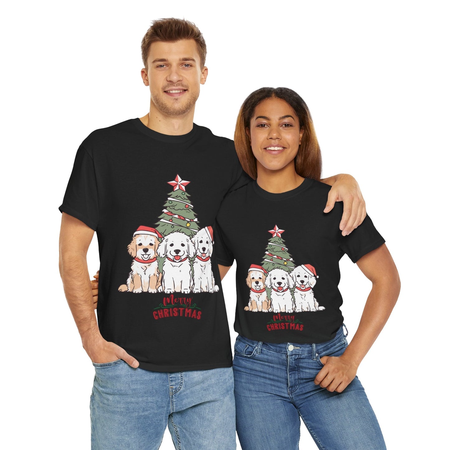 Christmas Dog shirt with Santa HatT-Shirt