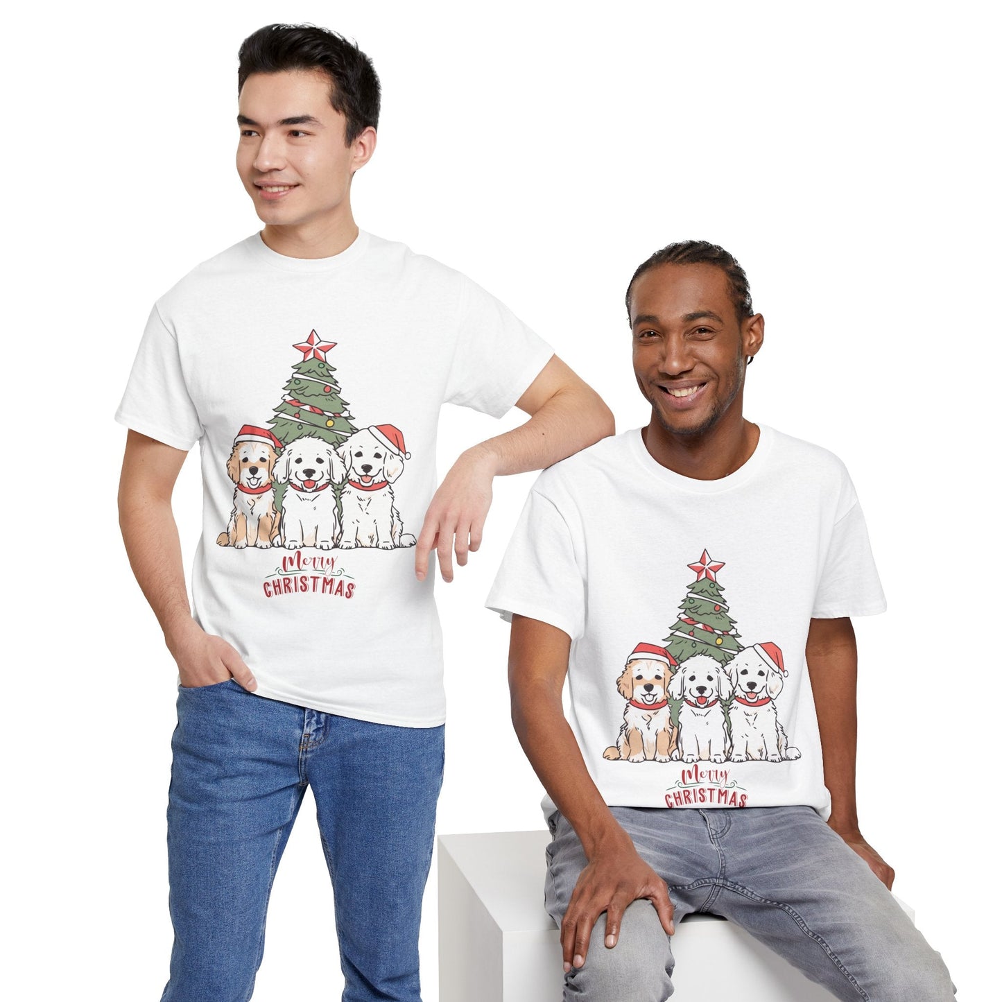 Christmas Dog shirt with Santa HatT-Shirt