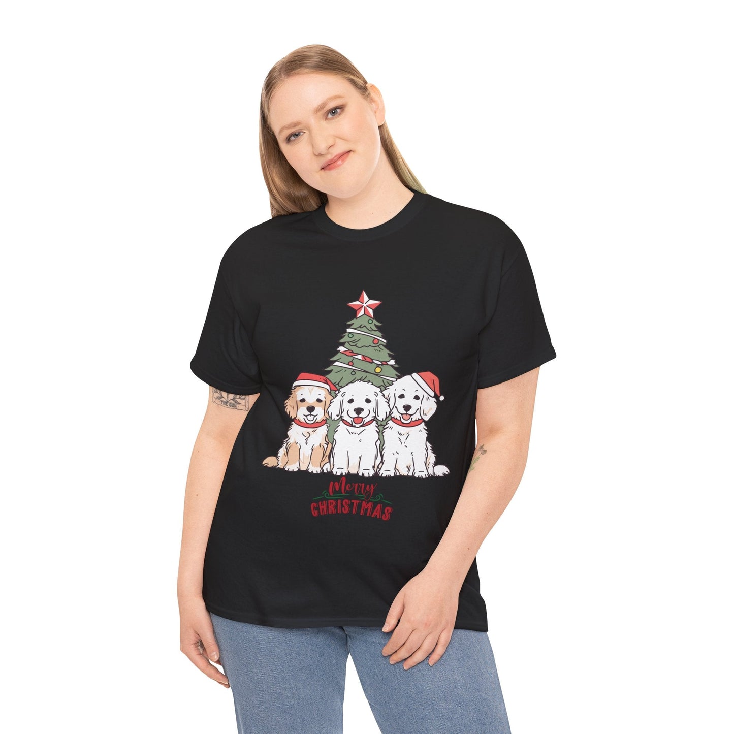 Christmas Dog shirt with Santa HatT-Shirt