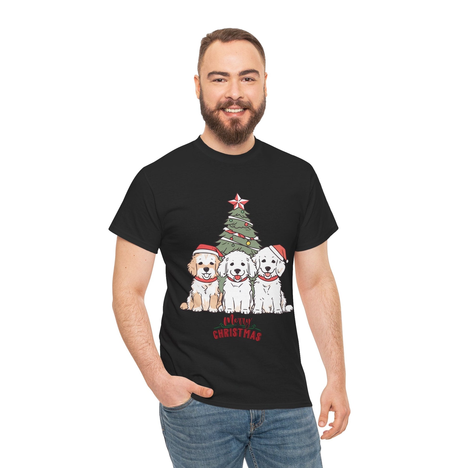 Christmas Dog shirt with Santa HatT-Shirt