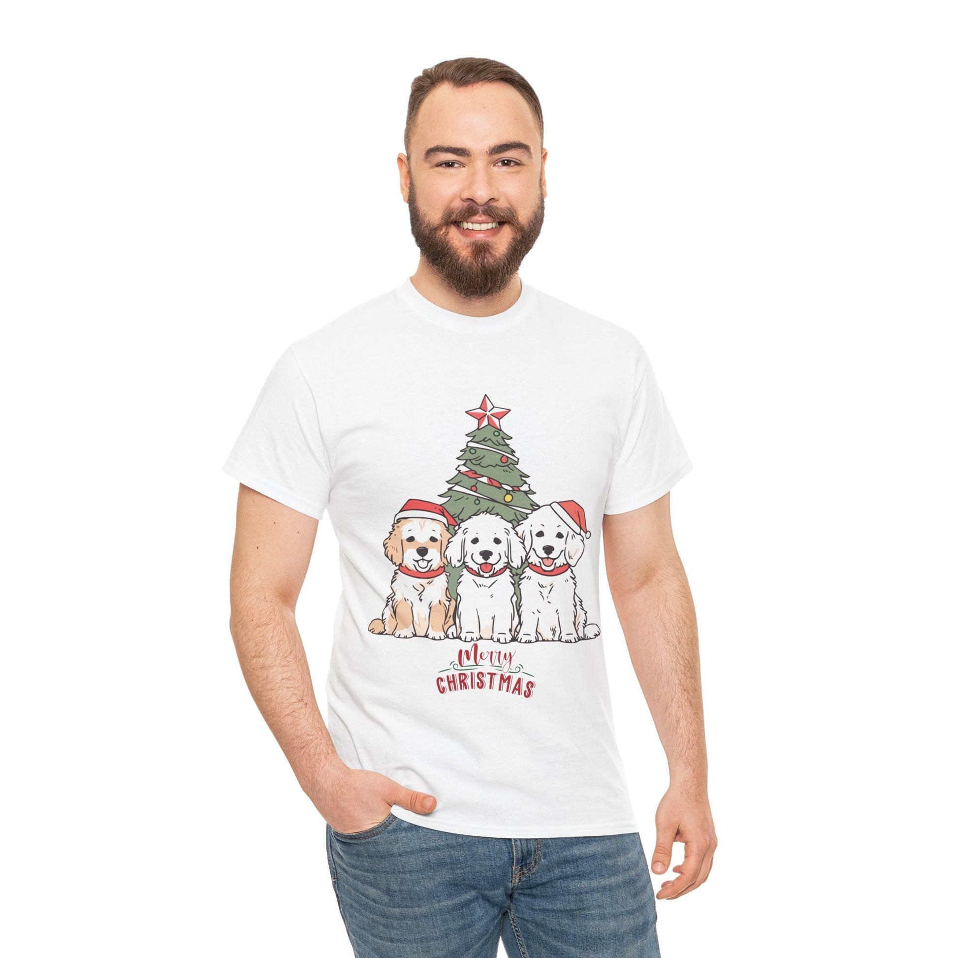 Christmas Dog shirt with Santa HatT-Shirt