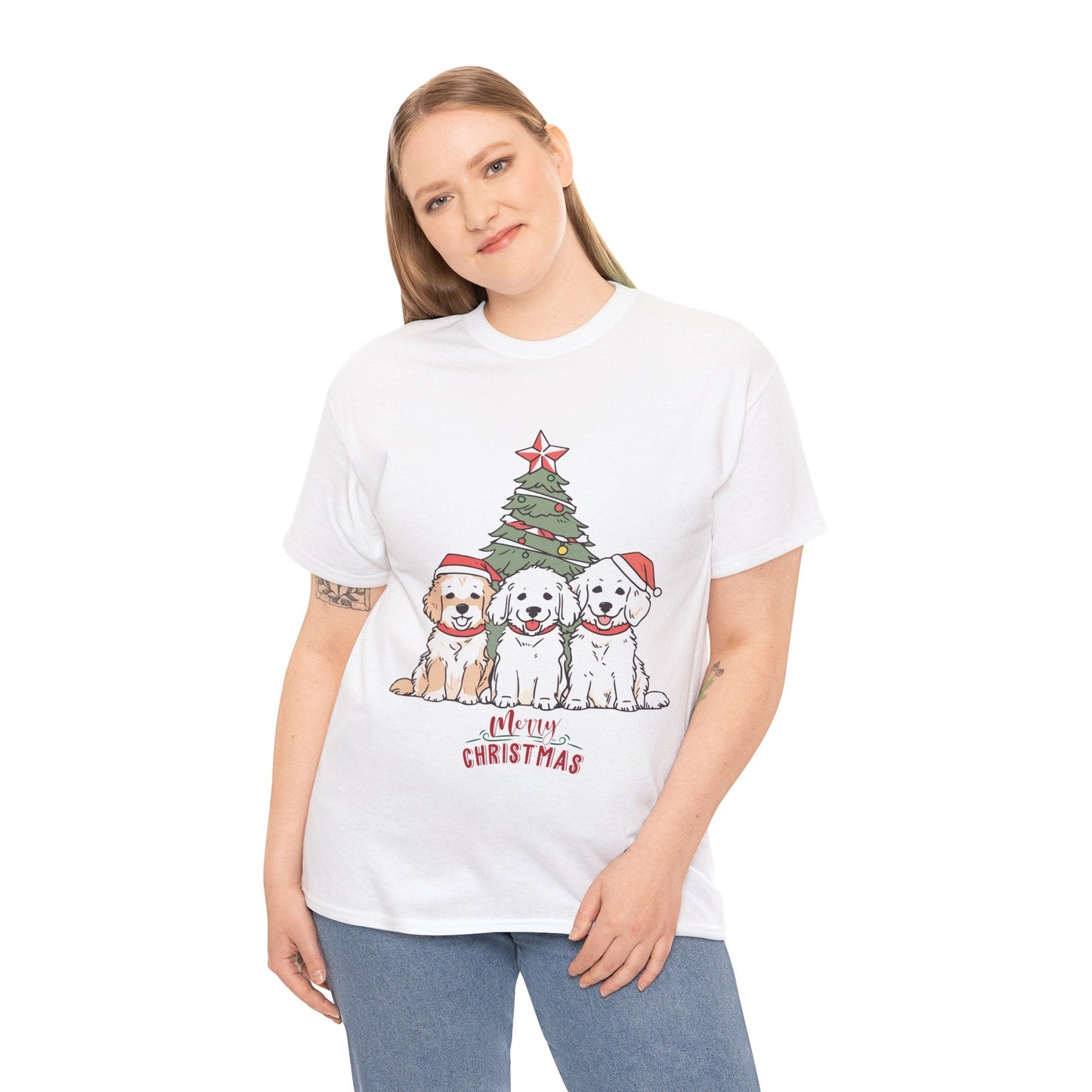 Christmas Dog shirt with Santa HatT-Shirt