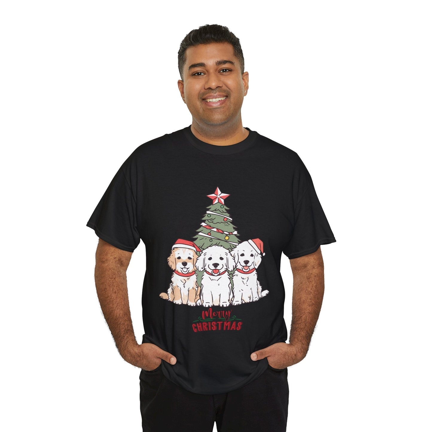 Christmas Dog shirt with Santa HatT-Shirt