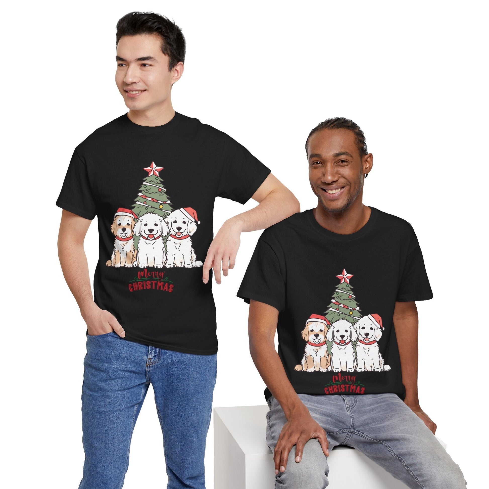 Christmas Dog shirt with Santa HatT-Shirt