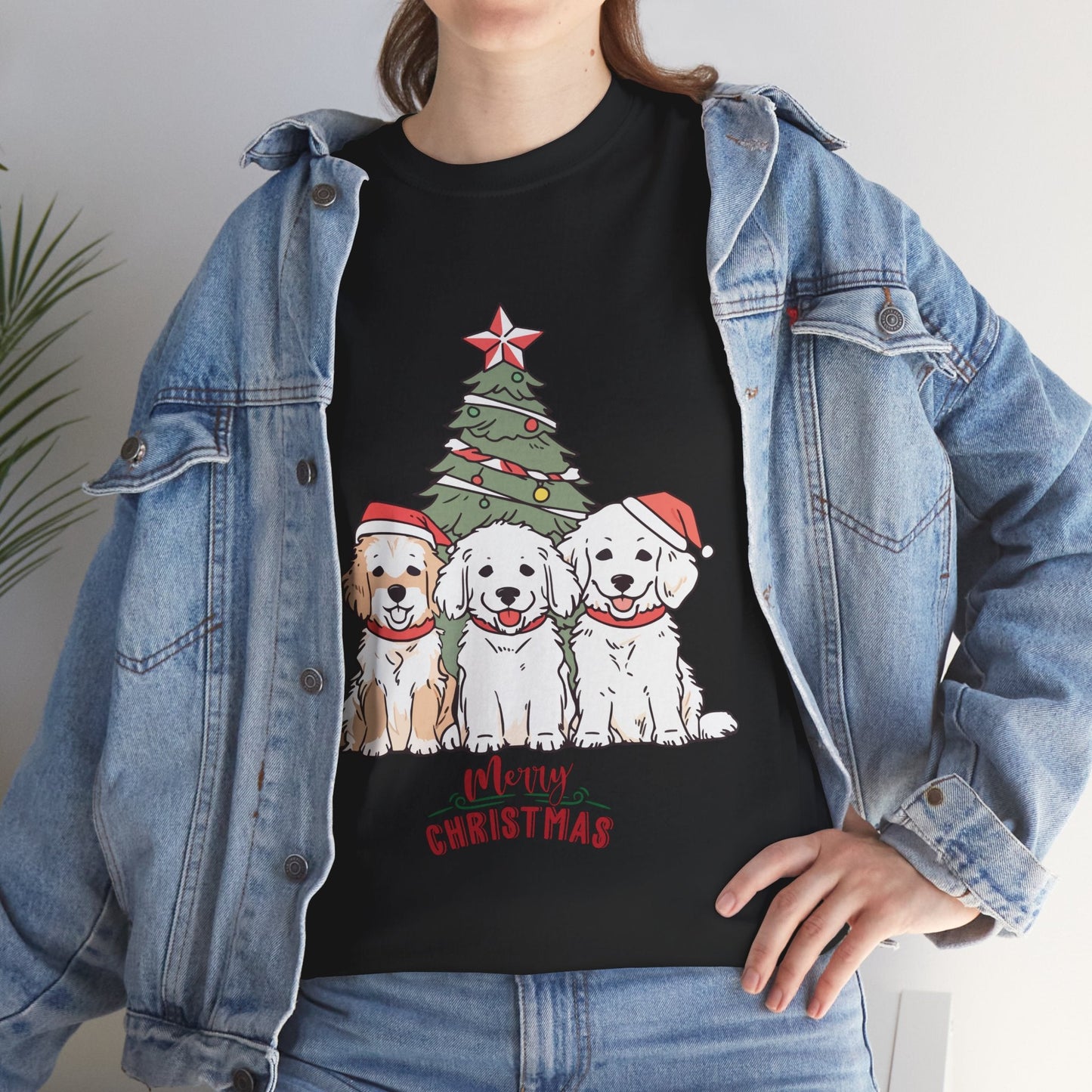 Christmas Dog shirt with Santa HatT-Shirt