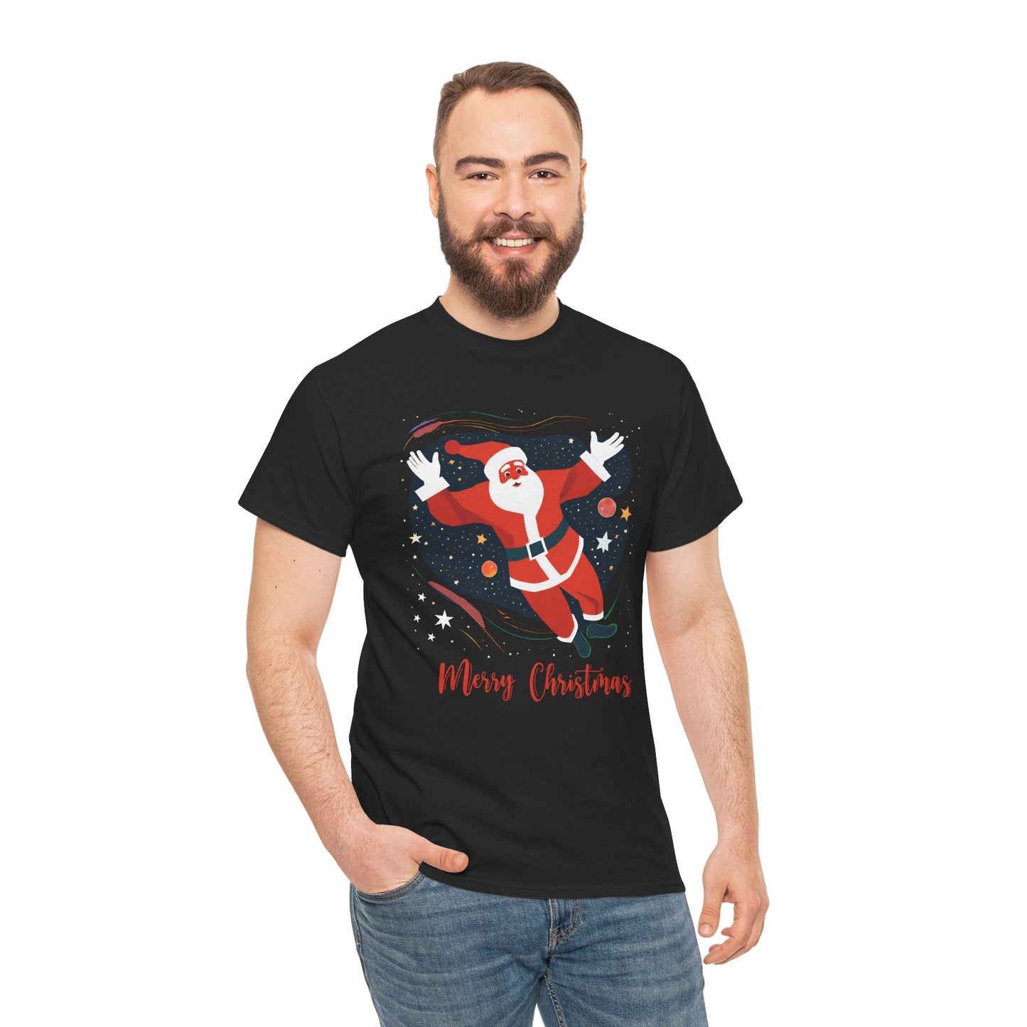 Christmas Santa in galaxy shirtT-Shirt