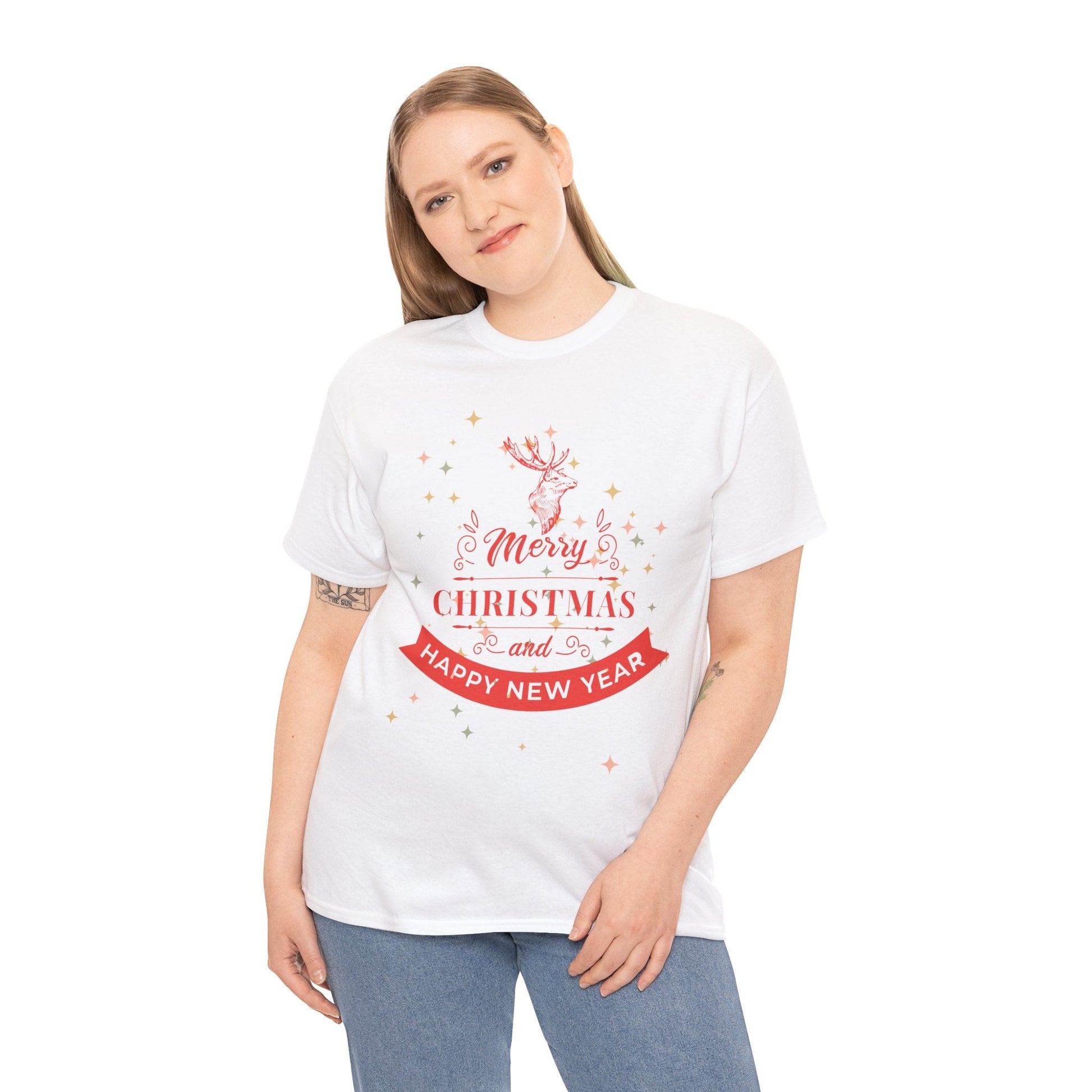 Christmas Unisex Tee - Merry Christmas and Happy New Year ShirtT-Shirt