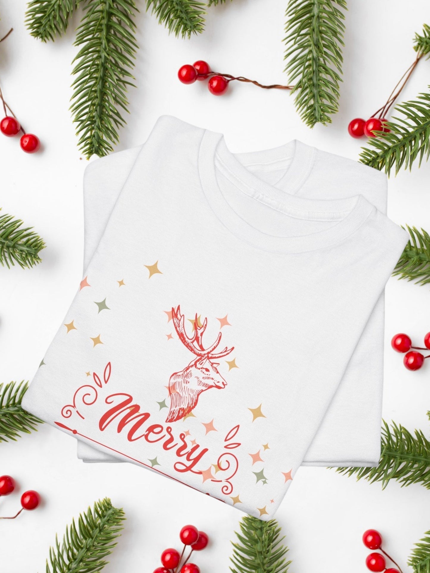 Christmas Unisex Tee - Merry Christmas and Happy New Year ShirtT-Shirt