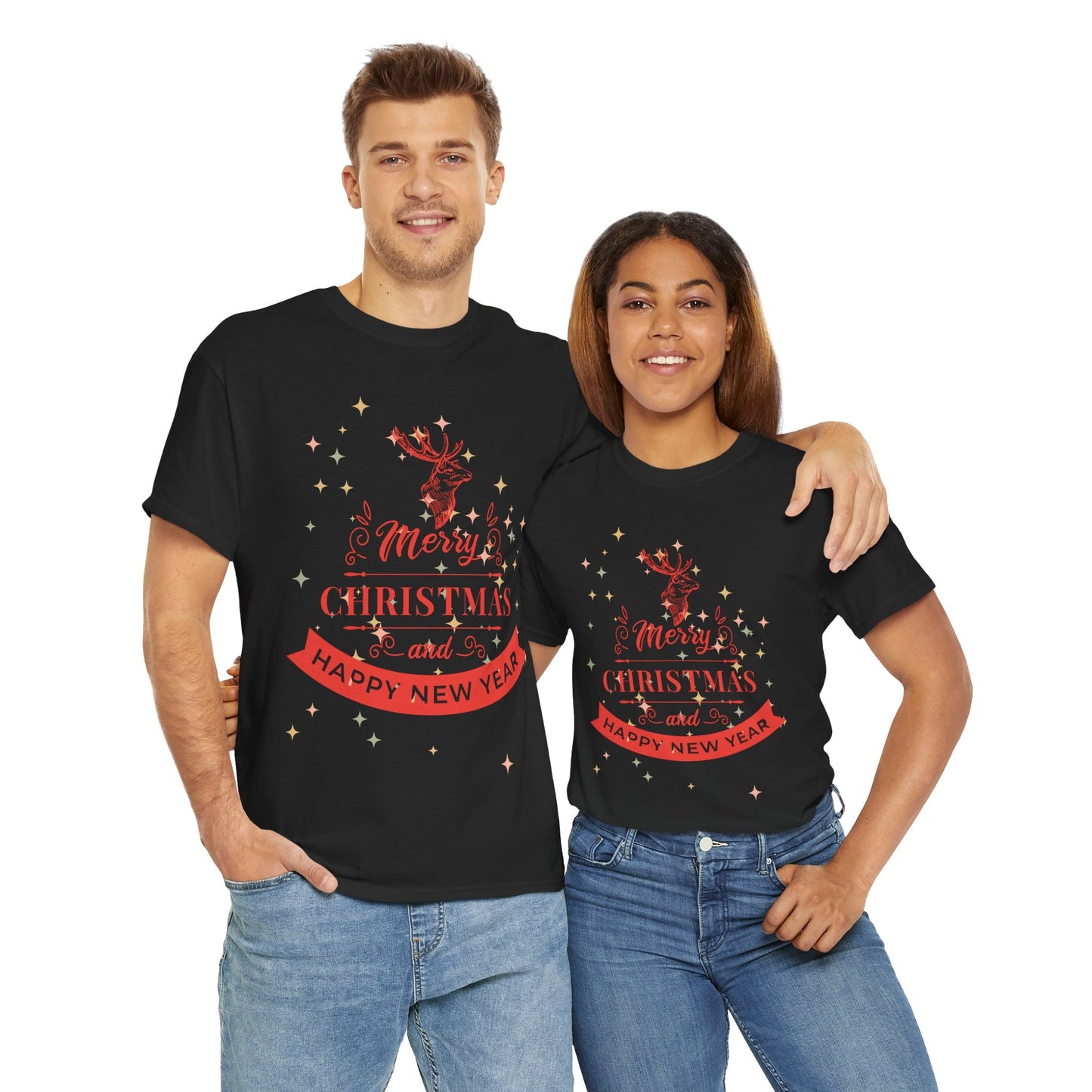 Christmas Unisex Tee - Merry Christmas and Happy New Year ShirtT-Shirt