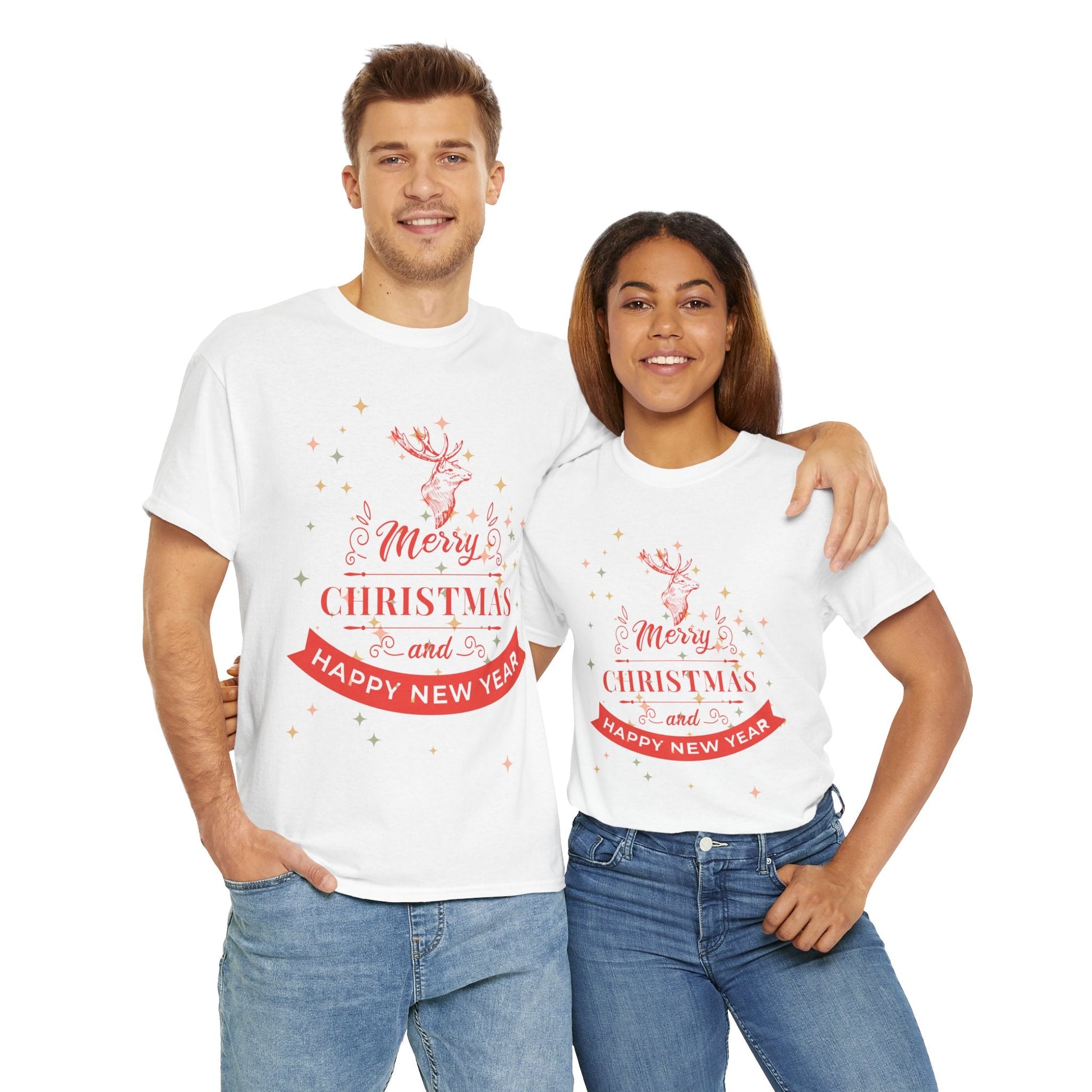 Christmas Unisex Tee - Merry Christmas and Happy New Year ShirtT-Shirt