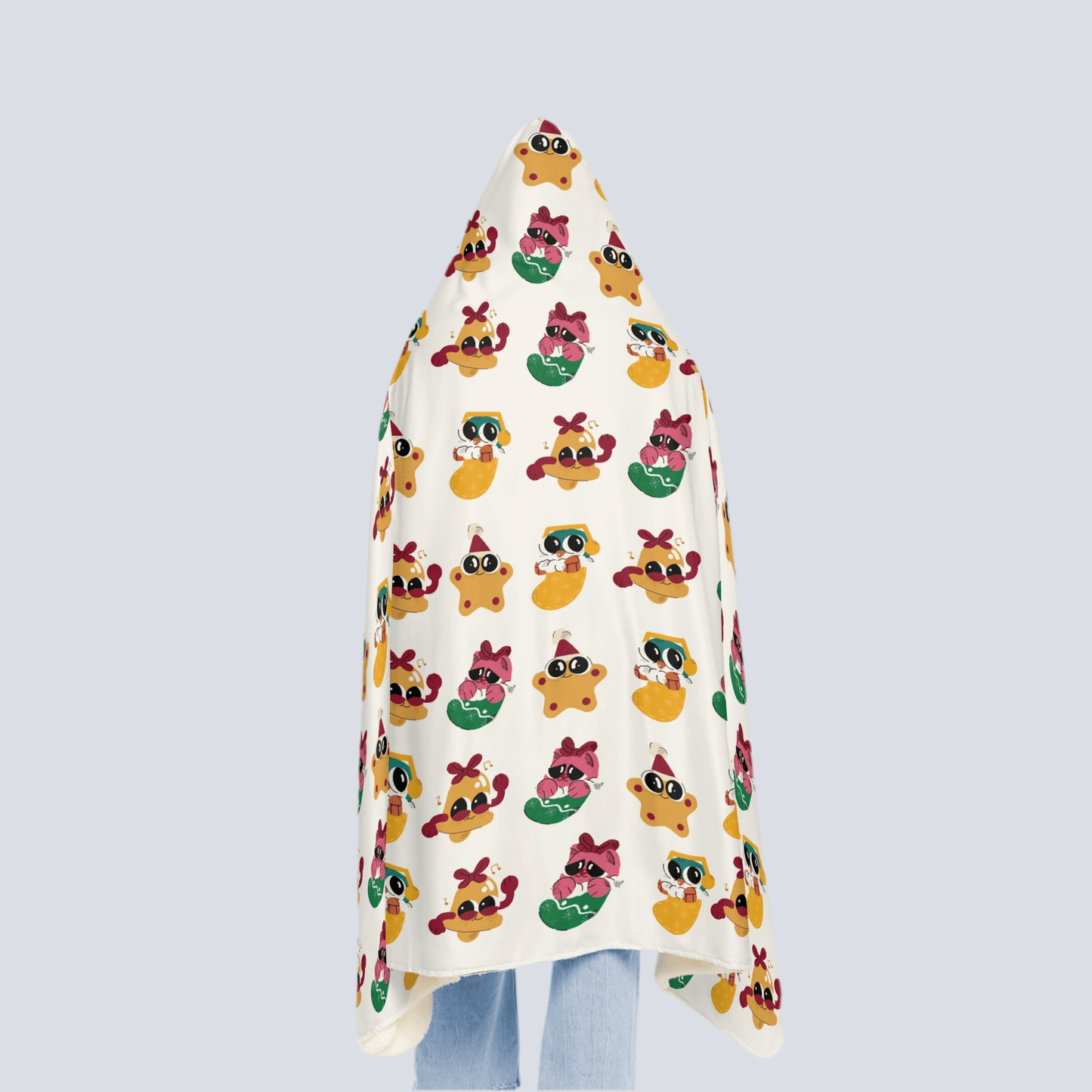Cozy Animal Print Snuggle Hooded BlanketAll Over Prints