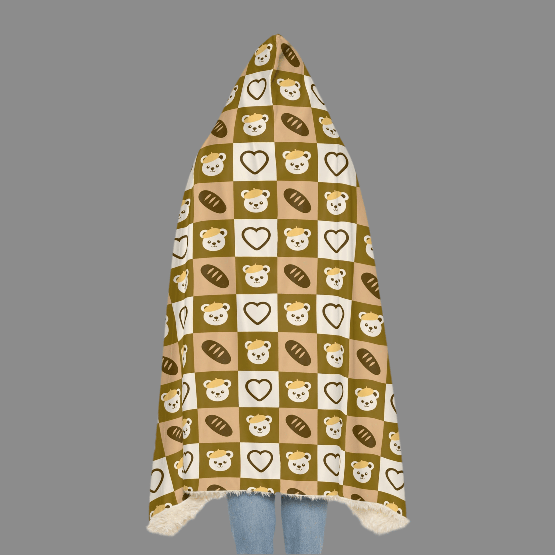 Cozy Bear Snuggle Blanket - Warm and Stylish Hoodie Blanket for Comfort LoversAll Over Prints