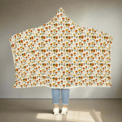 Cozy Floral Snuggle Hooded BlanketAll Over Prints