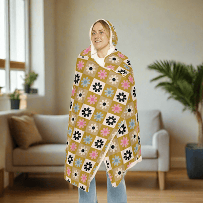 Cozy Floral Snuggle Hooded Blanket for Comfort and StyleAll Over Prints