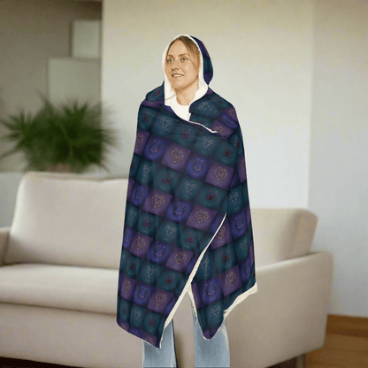 Cozy Hooded Snuggle Blanket Zodiac SignAll Over Prints