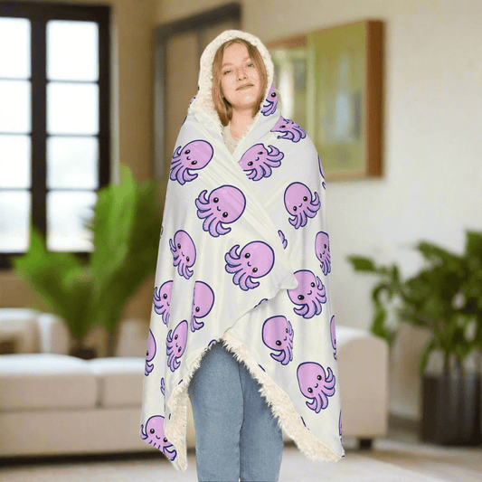Cozy Octopus Snuggle Hooded BlanketAll Over Prints
