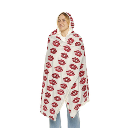 Cozy Snuggle Blanket with Lip Print - Perfect for Date Nights and Self - CareAll Over Prints