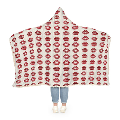 Cozy Snuggle Blanket with Lip Print - Perfect for Date Nights and Self - CareAll Over Prints