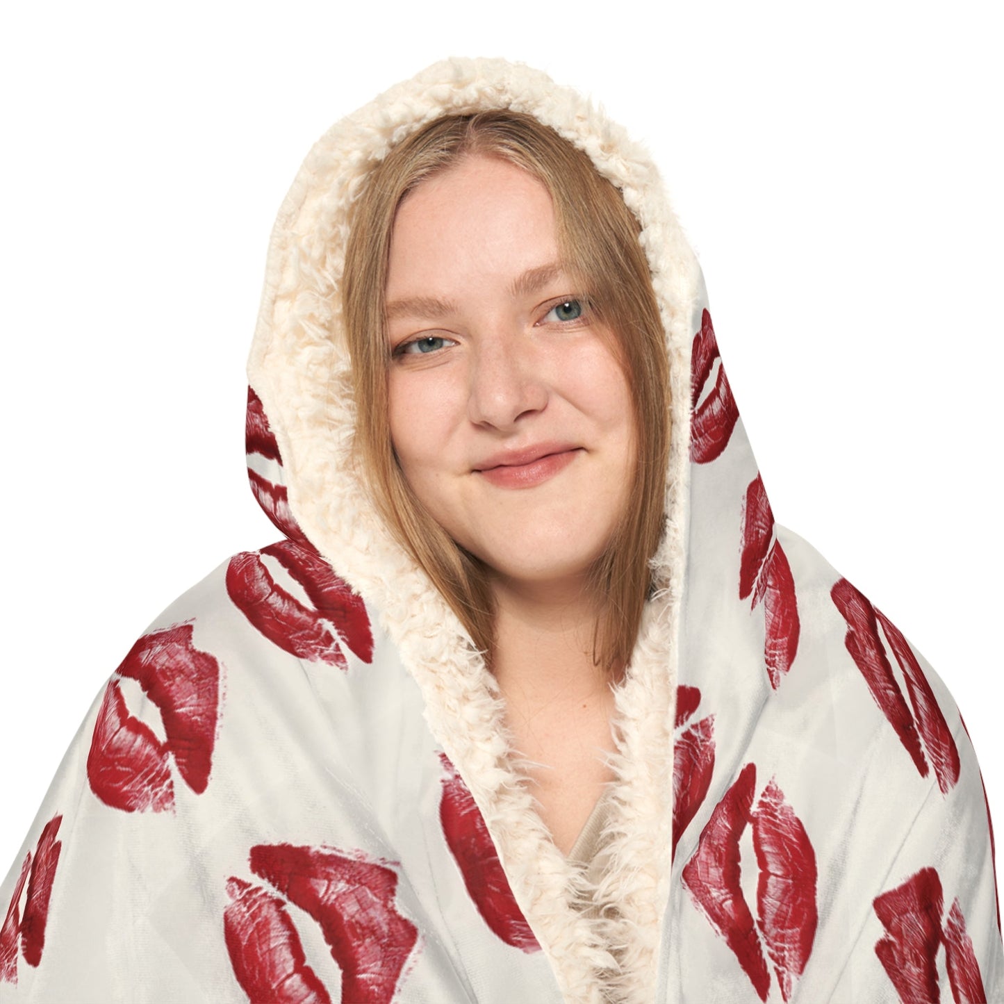 Cozy Snuggle Blanket with Lip Print - Perfect for Date Nights and Self - CareAll Over Prints