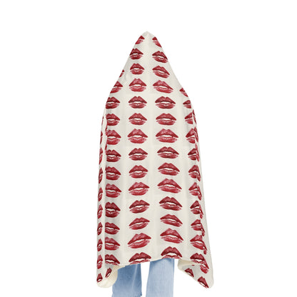 Cozy Snuggle Blanket with Lip Print - Perfect for Date Nights and Self - CareAll Over Prints