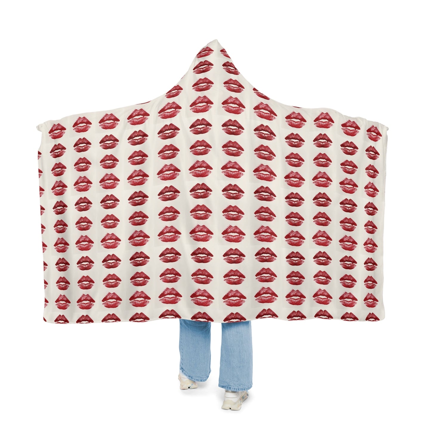 Cozy Snuggle Blanket with Lip Print - Perfect for Date Nights and Self - CareAll Over Prints