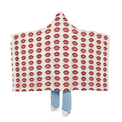 Cozy Snuggle Blanket with Lip Print - Perfect for Date Nights and Self - CareAll Over Prints