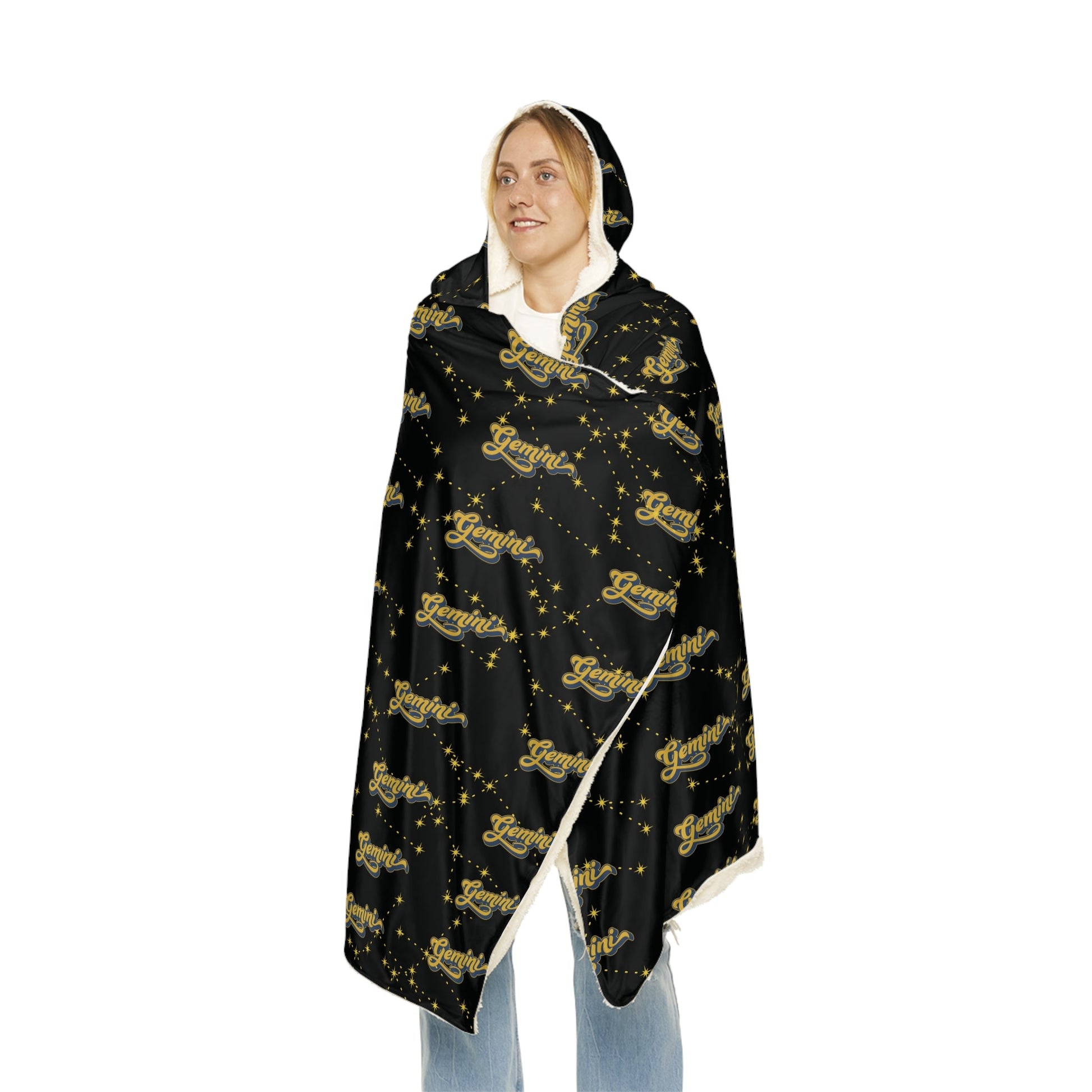 Cozy Snuggle Hooded Gemini BlanketAll Over Prints
