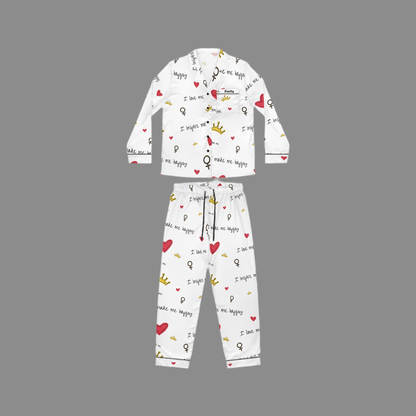 Crown Heart personalised women’s Pajama SetAll Over Prints