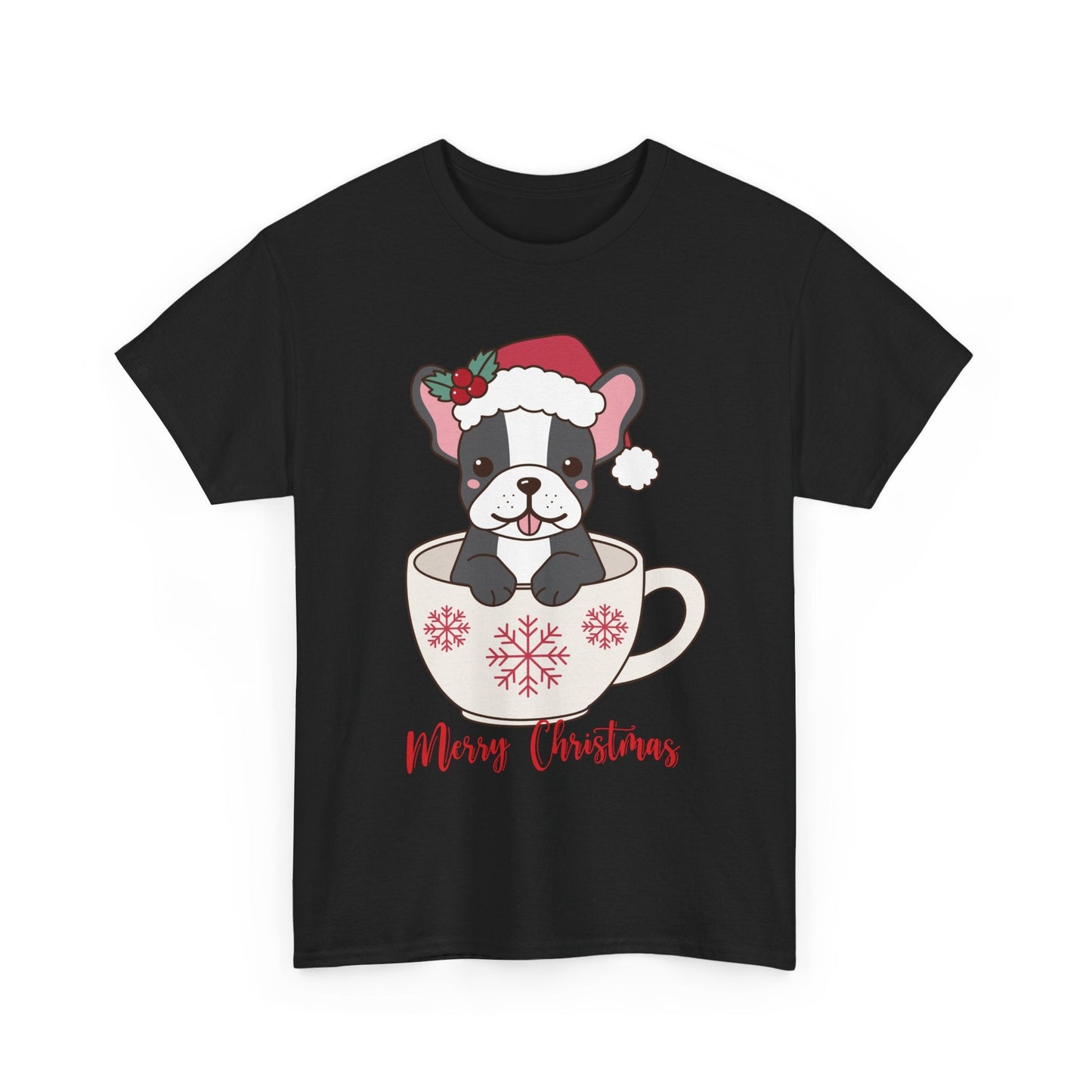 Cute Dog in Santa Hat shirtT-Shirt