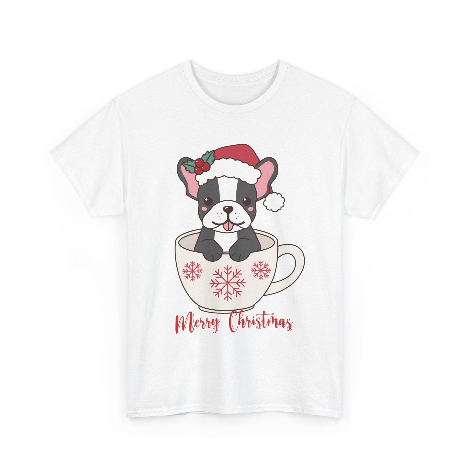 Cute Dog in Santa Hat shirtT-Shirt