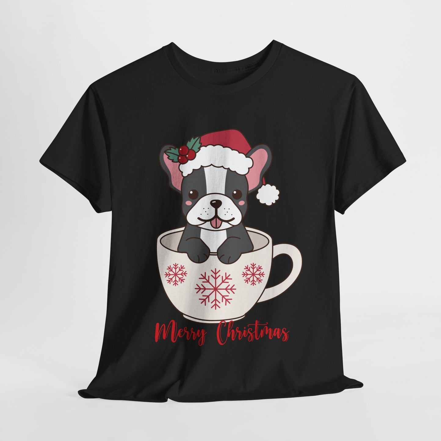 Cute Dog in Santa Hat shirtT-Shirt