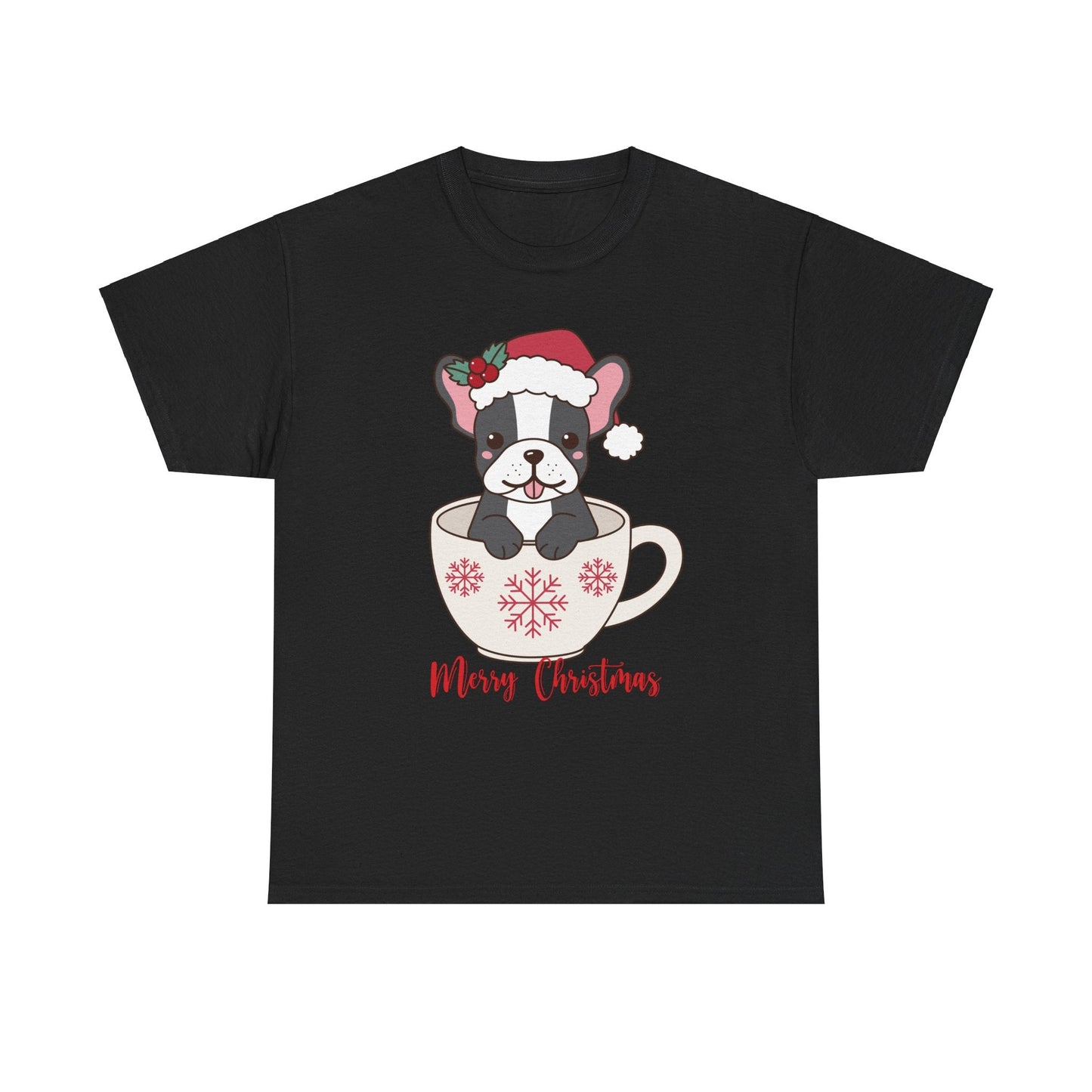 Cute Dog in Santa Hat shirtT-Shirt