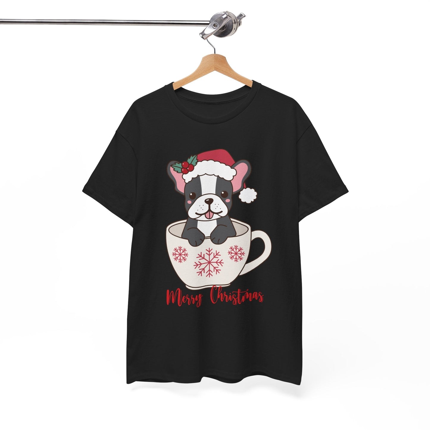 Cute Dog in Santa Hat shirtT-Shirt