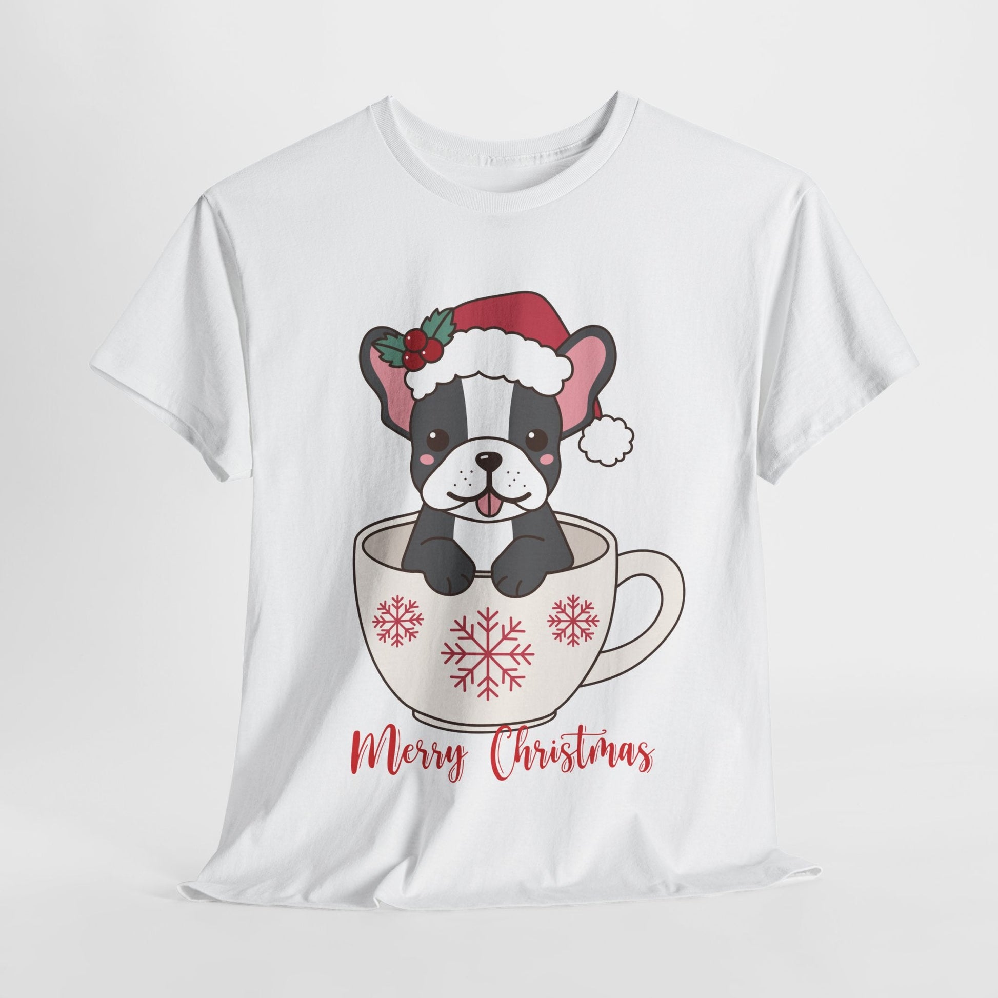 Cute Dog in Santa Hat shirtT-Shirt