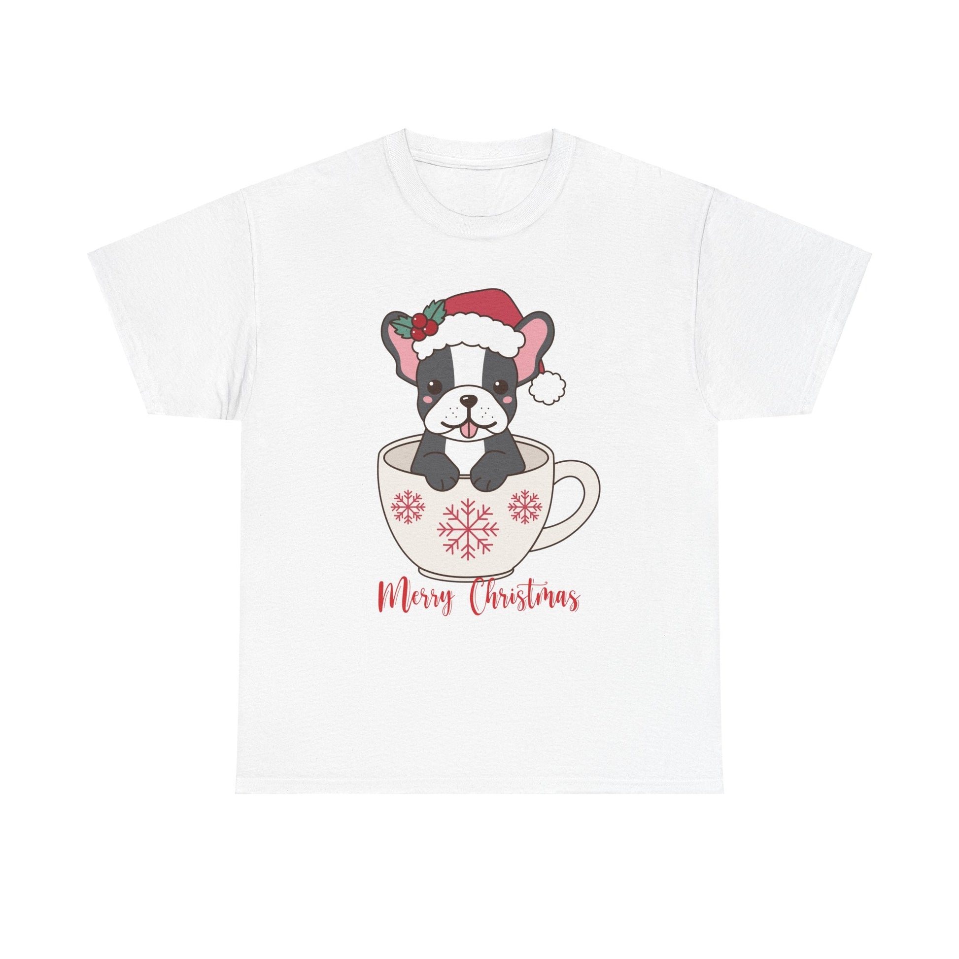 Cute Dog in Santa Hat shirtT-Shirt