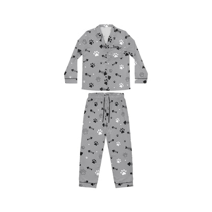 Cute Puppy Paw customised Satin Pajama SetAll Over Prints