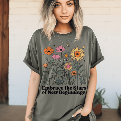 Embrace the Stars Floral T-ShirtT-Shirt