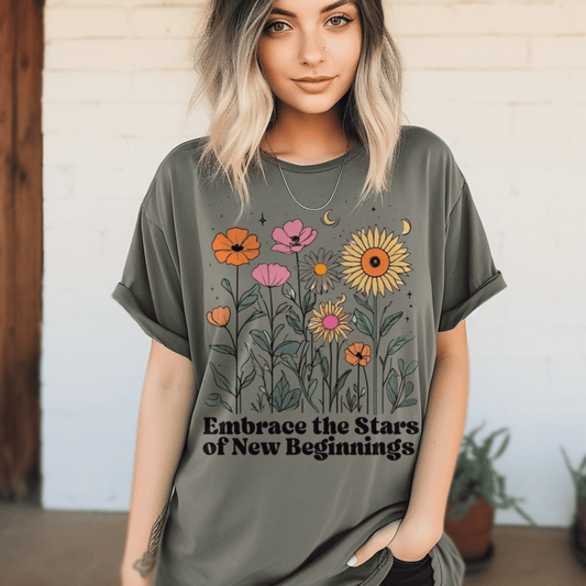 Embrace the Stars Floral T-ShirtT-Shirt
