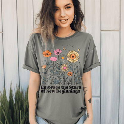 Embrace the Stars Floral T-ShirtT-Shirt