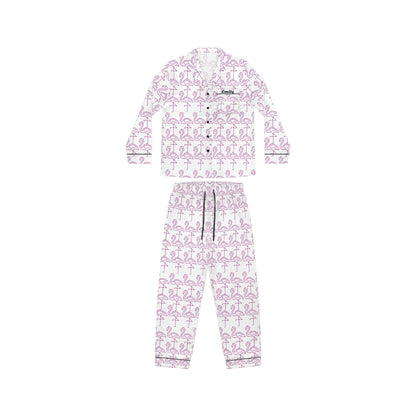 Flamingo Satin customised Pajamas SetAll Over Prints