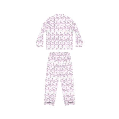 Flamingo Satin customised Pajamas SetAll Over Prints