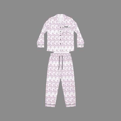 Flamingo Satin women’s personalised pajama SetAll Over Prints