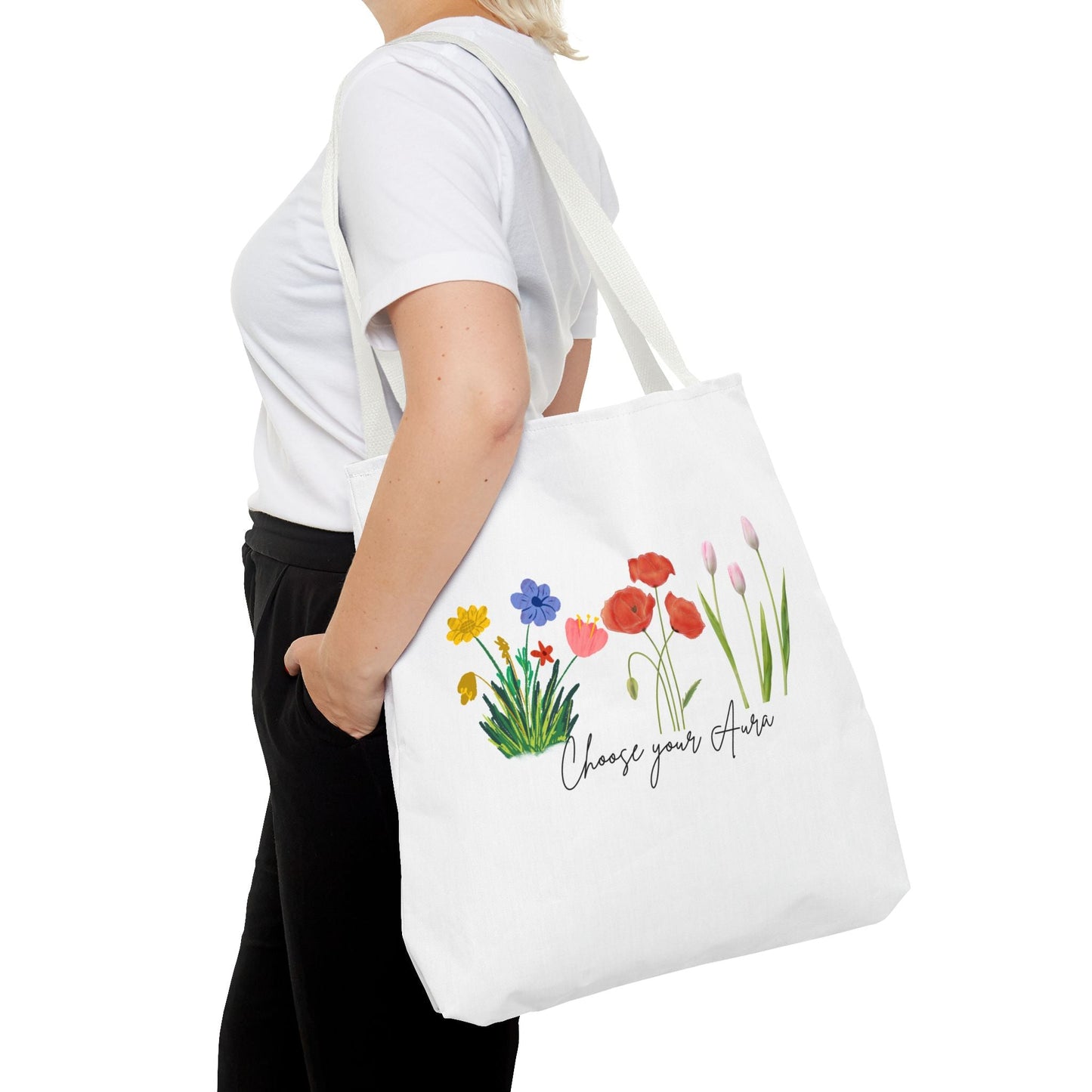 Floral 'Choose Your Aura' Tote BagBags