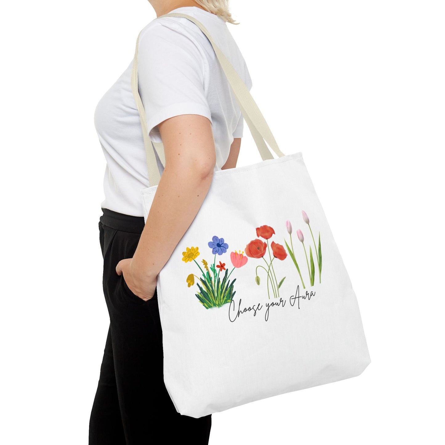 Floral 'Choose Your Aura' Tote BagBags