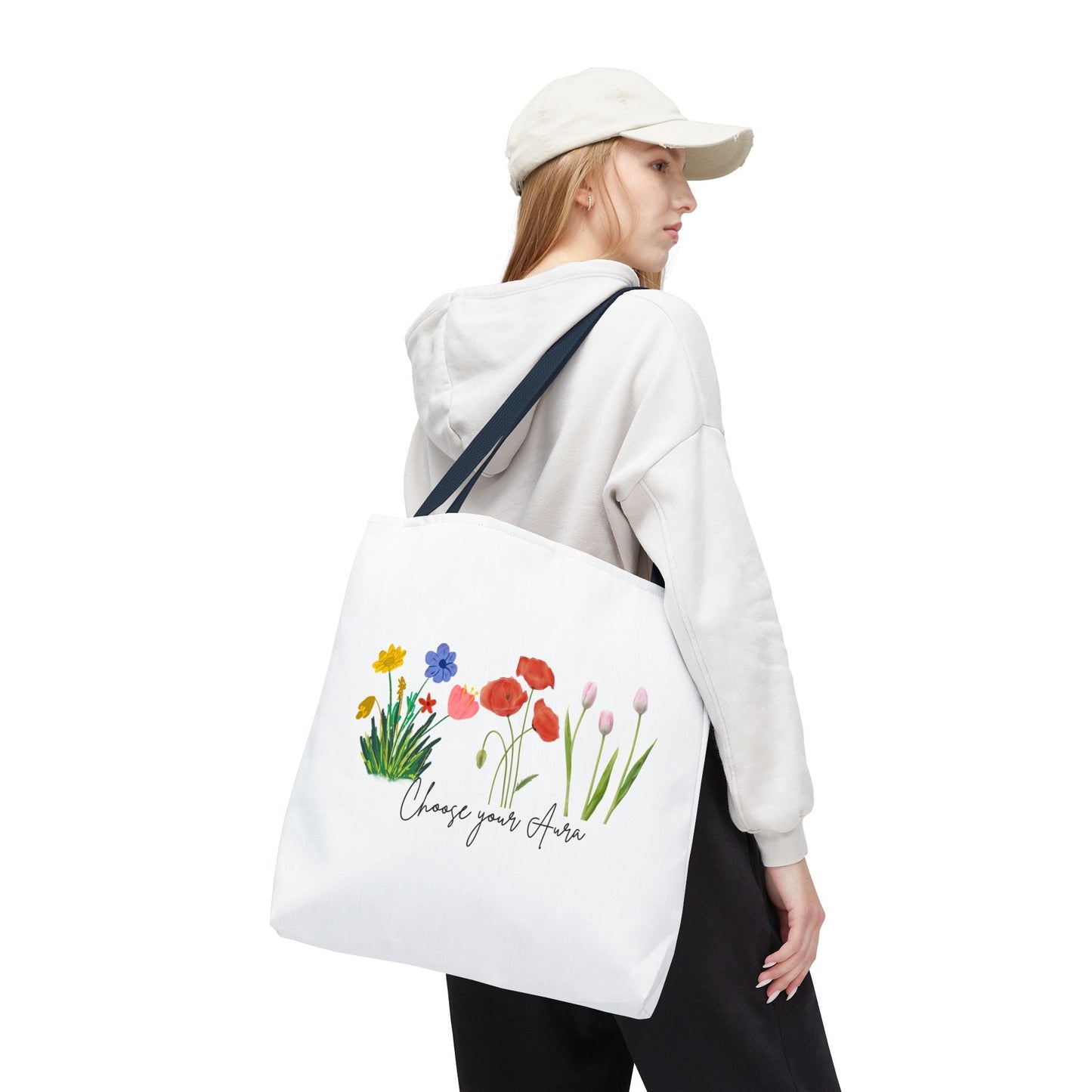 Floral 'Choose Your Aura' Tote BagBags